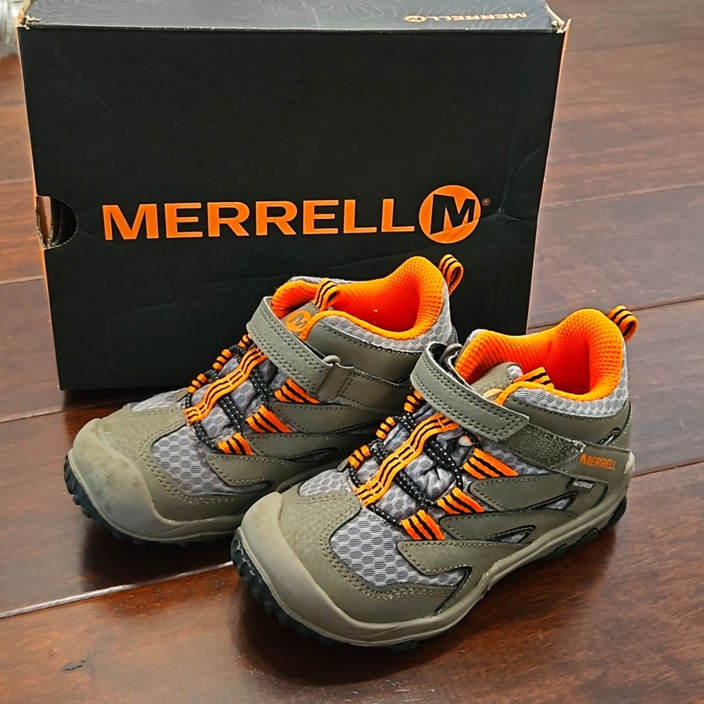 Merrell Leather Waterproof Hiking Boots Little Kids Size 11